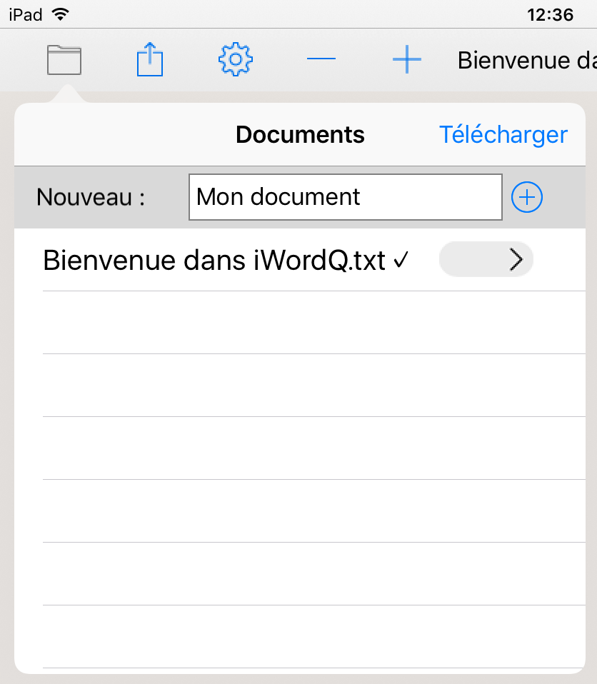 Créez un nouveau document