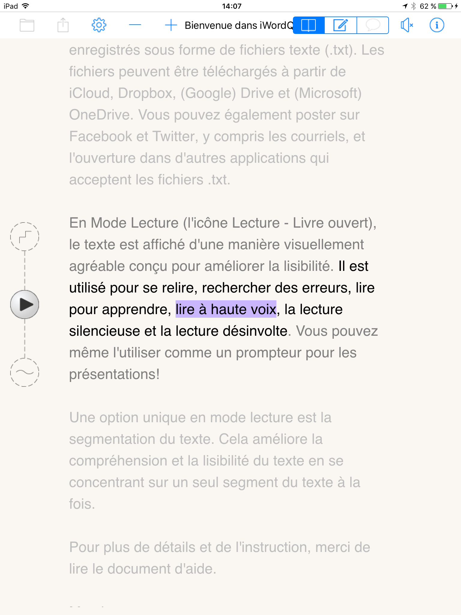 Lecture à voix haute