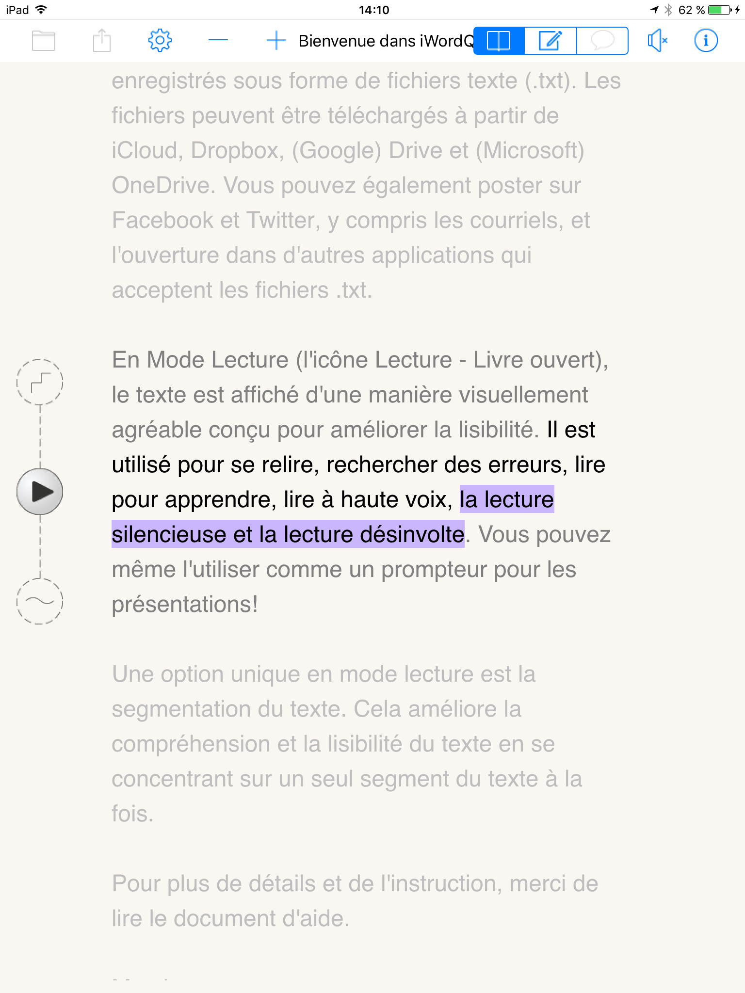 Lecture silencieuse