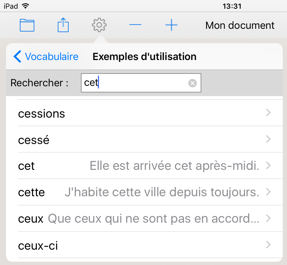 Exemples d'utilisation