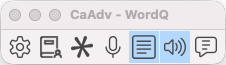 WordQ buttonbar