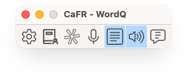 WordQ buttonbar