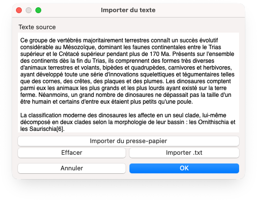 Importer le Presse-papiers