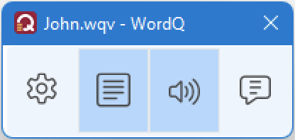 WordQ buttonbar