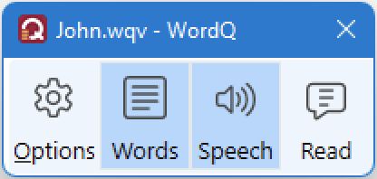 WordQ buttonbar