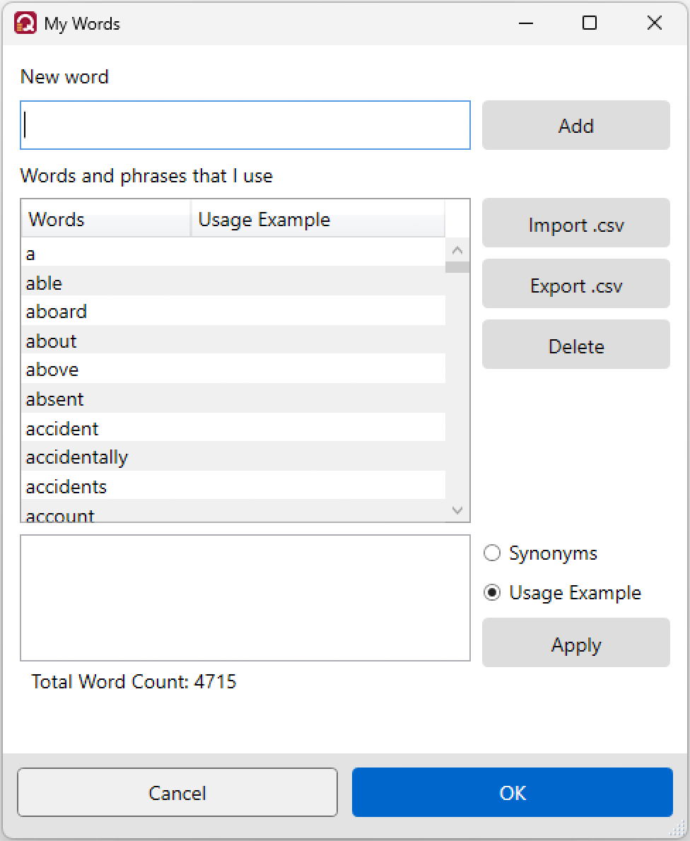 VocabularyLanguage